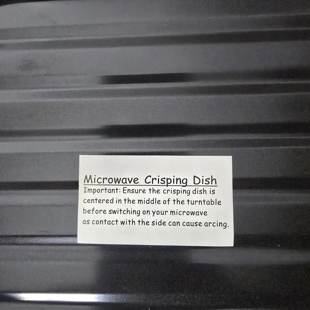 Waveware Microwave Crisping Dish Browning Pan with Cookbook Black Square 11